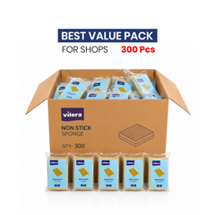 Vilera — Non Stick Sponge CTN 300PCS | Scratch-Free Kitchen Cleaning Sponge