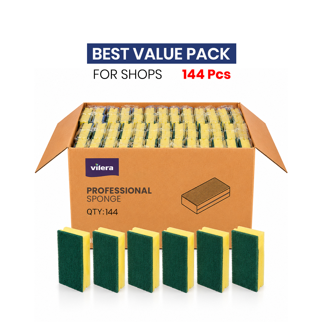 Vilera — Professional Sponge 144PCS | Heavy-Duty Kitchen & Cleaning Sponges