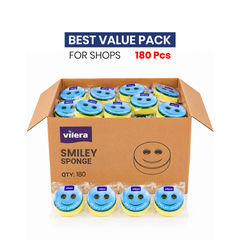 Vilera — Smiley Sponge CTN 180PCS | Quality Kitchen & Cleaning Sponges